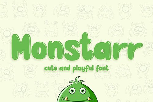 Monstarr - Cute and Playful Handmade Font
