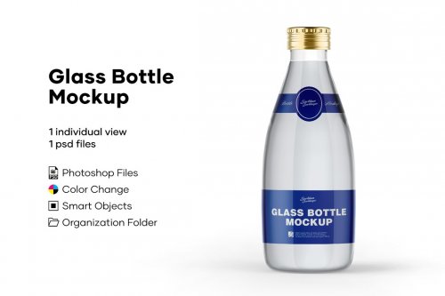CreativeMarket - Glass Bottle Mockup - 5276737