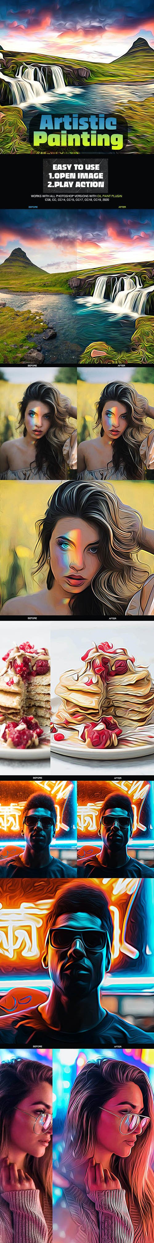 GraphicRiver - Artistic Painting Photoshop Action - 26590064