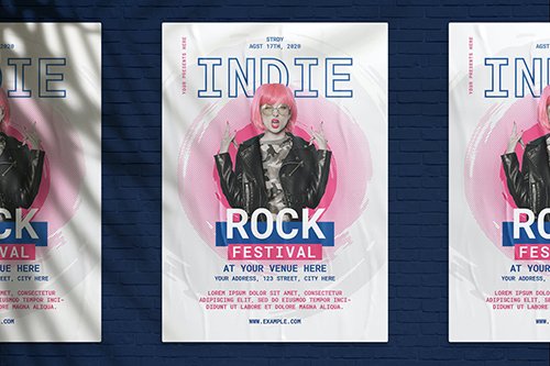 Indie Rock Festival Flyer