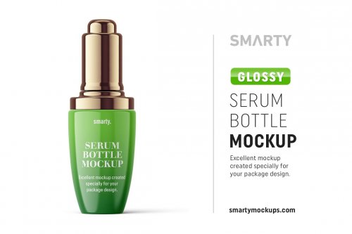 CreativeMarket - Glossy Serum Bottle Mockup - 4817504