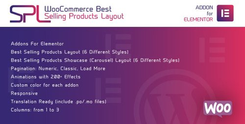 CodeCanyon - WooCommerce Best Selling Products Layout for Elementor v1.0 - WordPress Plugin - 28134818