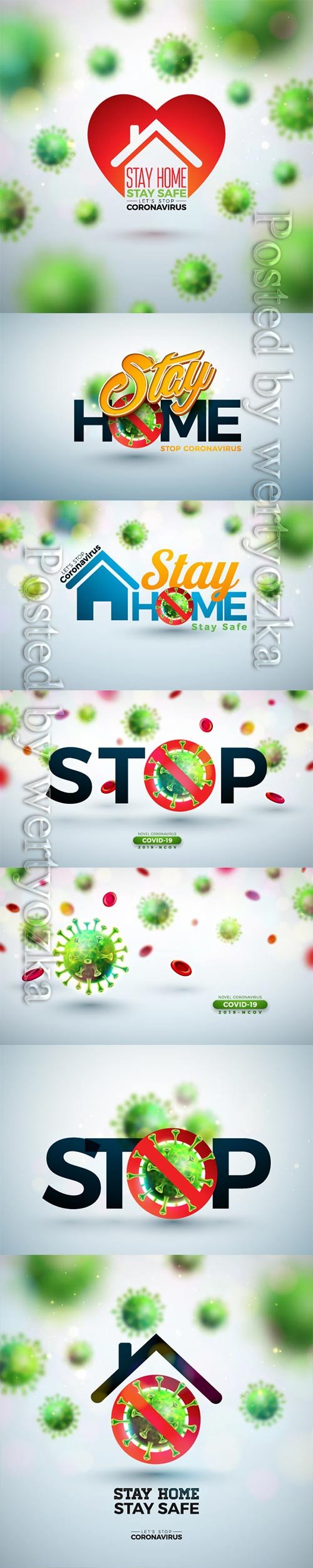 COVID 19, Coranavirus vector illustration sets # 4