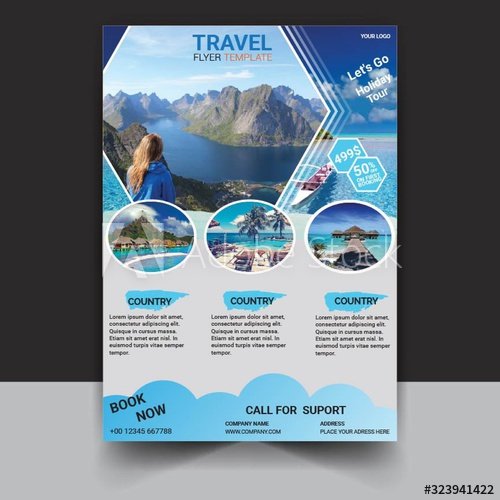 Time to travel flyer template
