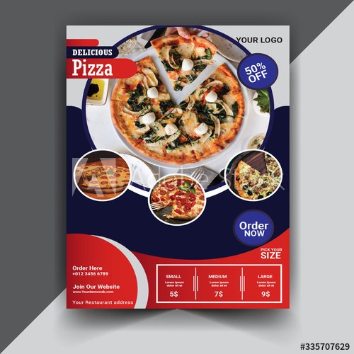 Pizza delivery poster template