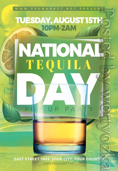National tequila day - Premium flyer psd template