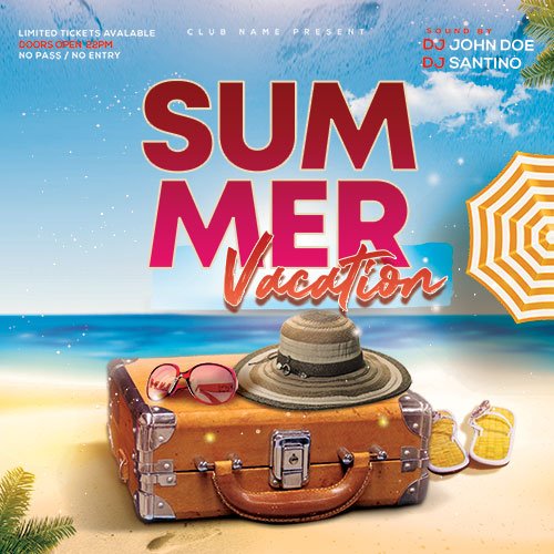 Summer Vacation - Premium flyer psd template