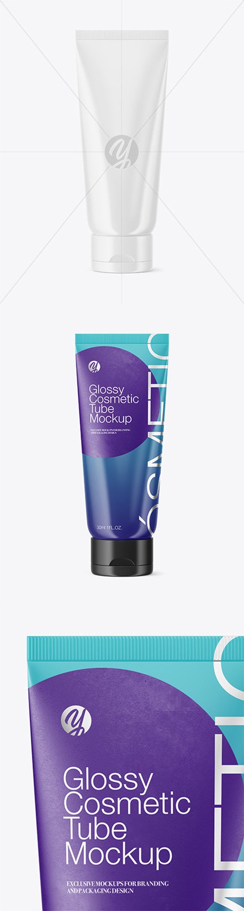Glossy Cosmetic Tube Mockup 64849