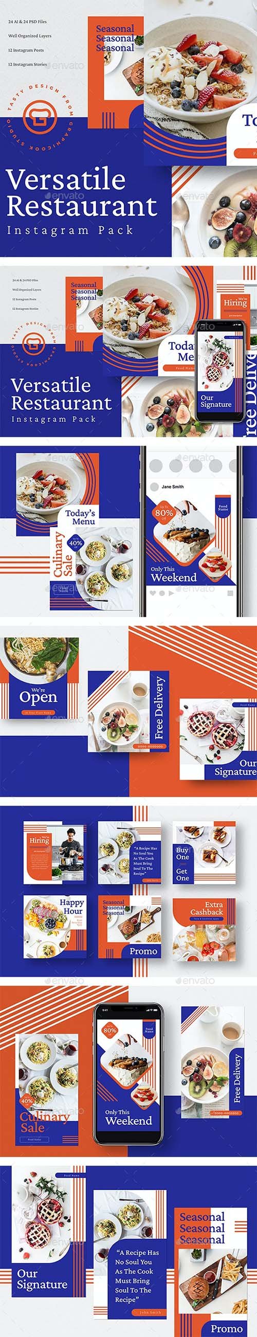 GraphicRiver - Versatile Restaurant Menu Insta Pack - 26936323