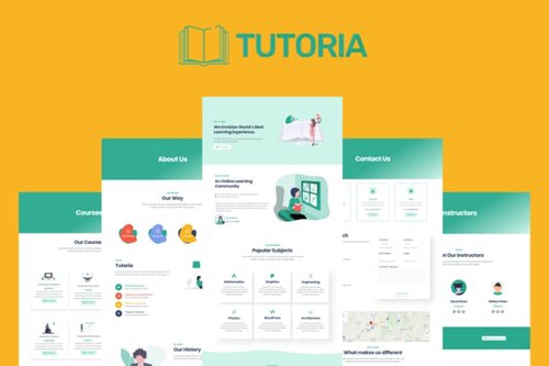 ThemeForest - Tutoria v1.0 - Education & Online Courses Elementor Template Kit - 27832222