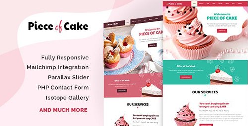 ThemeForest - Piece of Cake v1.0 - Responsive HTML5 Template (Update: 9 May 19) - 17847772