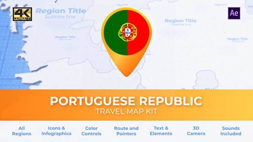 Portugal Map - Portuguese Republic Travel Map 28341634