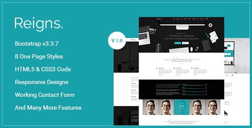 ThemeForest - Reigns v1.0 - Professional One Page HTML5 Templates - 18591829