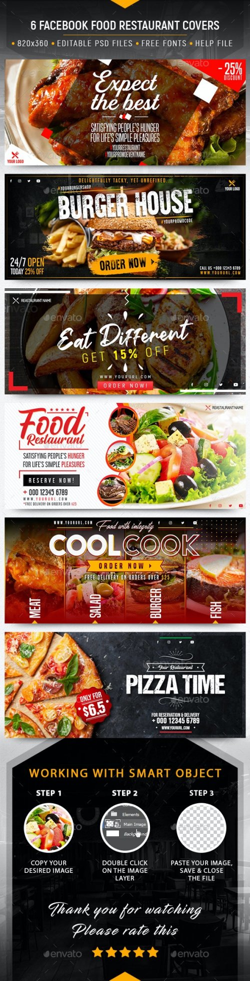 GraphicRiver - Facebook Food Restaurant Covers - 28297750