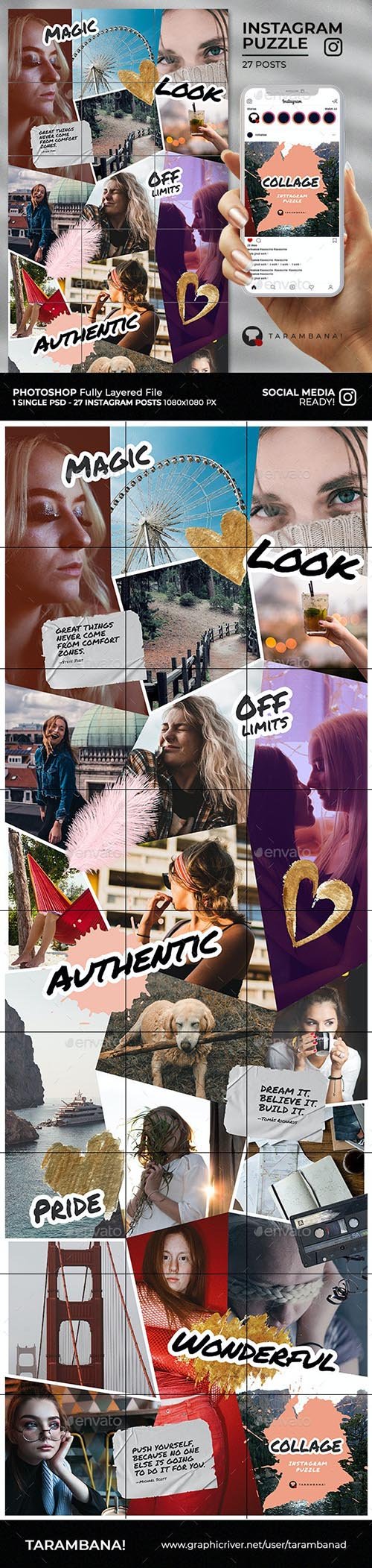 GraphicRiver - Collage - Instagram Puzzle Feed - 28278061