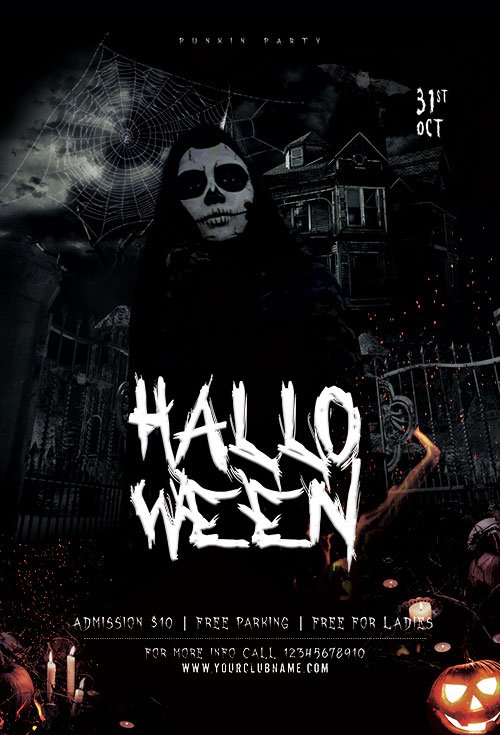 The Witching Hour Halloween - Premium flyer psd template