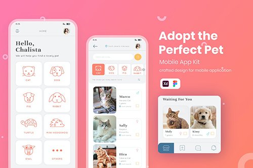 UI Mobile Kit Pet Adoption