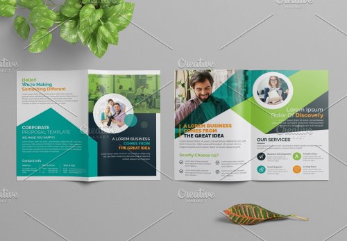 CreativeMarket - Corporate Bi-fold Brochure - 4579389
