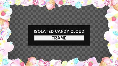 Isolated Cute Candy Cloud Frame 28466218