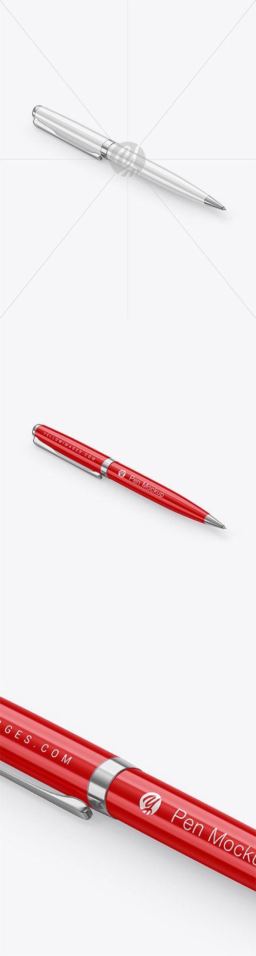 Glossy Pen w/ Metallic Finish Mockup 65922 TIF