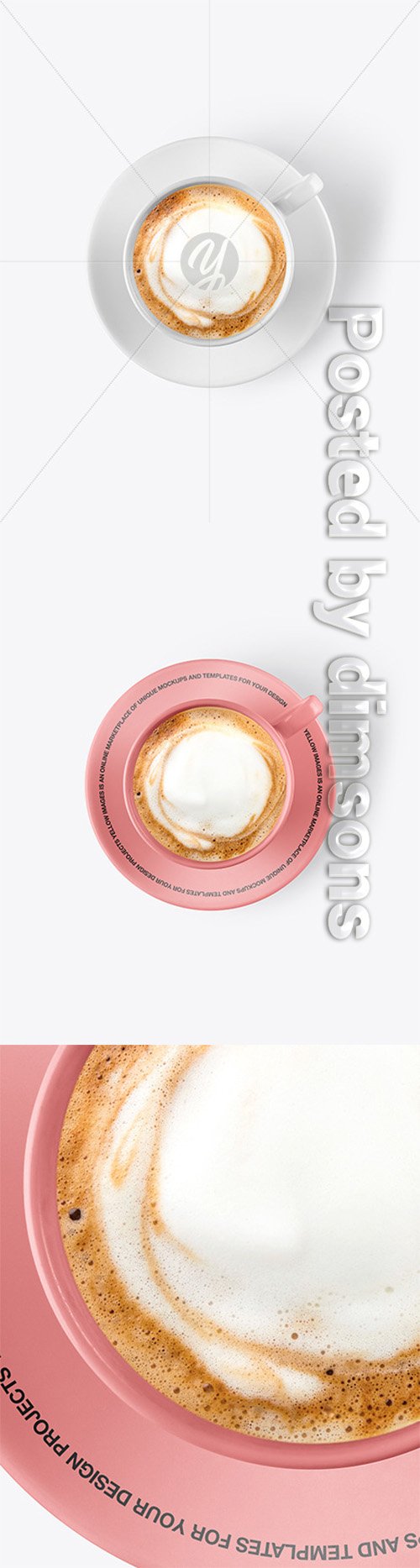Coffee Cup w/ Latte Mockup 63457