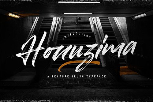 Honuzima - Handbrush Script Font