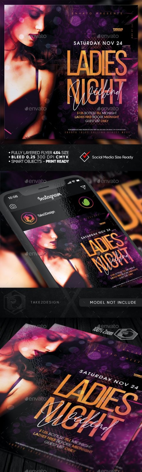 GraphicRiver - Ladies Night Flyer Template 28449392