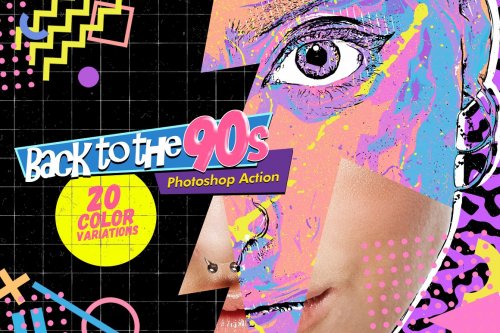 CreativeMarket - Back to the 90s Photoshop Action - 5335278