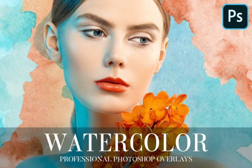 CreativeMarket - Watercolor Overlays Photoshop - 4948745