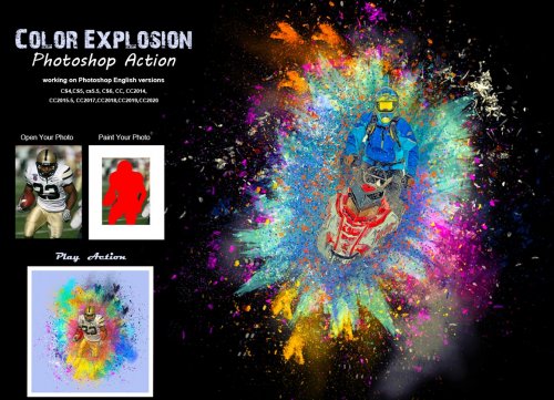 CreativeMarket - Color Explosion Photoshop Action - 5414727