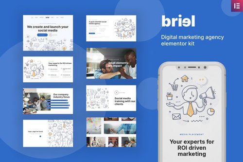 ThemeForest - Briel v1.0 - Digital Marketing Agency Elementor Template Kit - 28615168