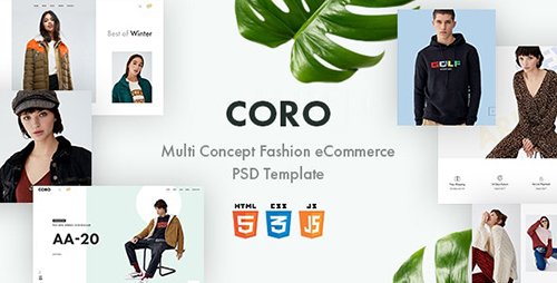 Coro – Multi Concept Fashion eCommerce PSD Template 22863261