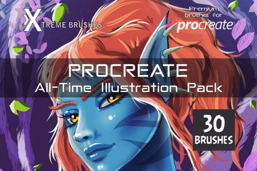 CreativeMarket - Procreate All-Time Illustration Pack - 4477180
