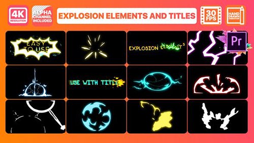 Explosion Elements And Titles | Premiere Pro MOGRT 28720706