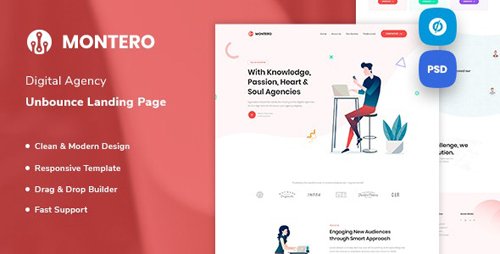 ThemeForest - Montero v1.0 - Digital Agency Unbounce Landing Page Template - 24684367