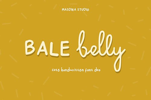 Bale Belly Cute Handwritten Font Duo