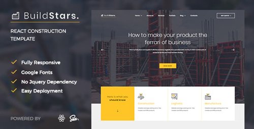 ThemeForest - BuildStars v1.0 - React Construction Template - 26422913