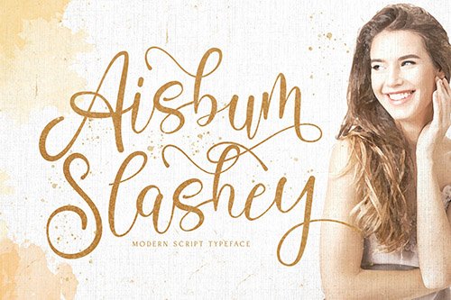 Aisbum Slashey - Modern Script Font
