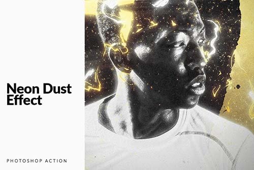 CreativeMarket - Neon Dust Photoshop Action - 5350079