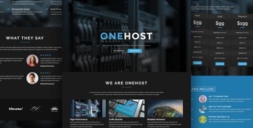 ThemeForest - Onehost v1.1.2 - One Page Responsive Hosting Template - 7489042
