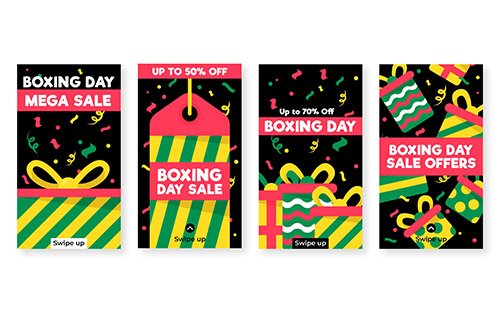 Boxing day sale instagram stories collection