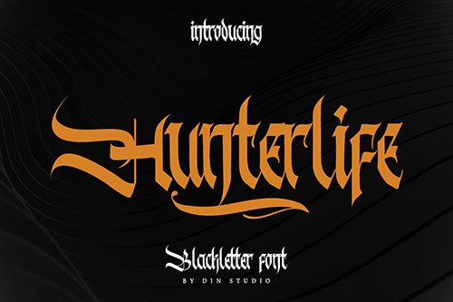 Hunterlife-Blackletter Font
