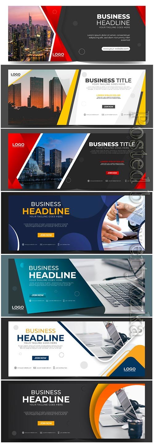 Corporate business banner vector template