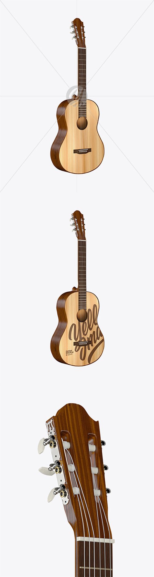 Wooden Classic Guitar Mockup 67422 TIF