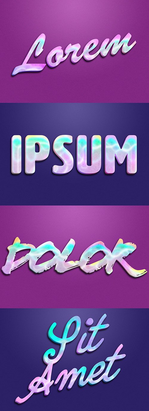 Holographic Text Effect Mockup 332774493 PSDT