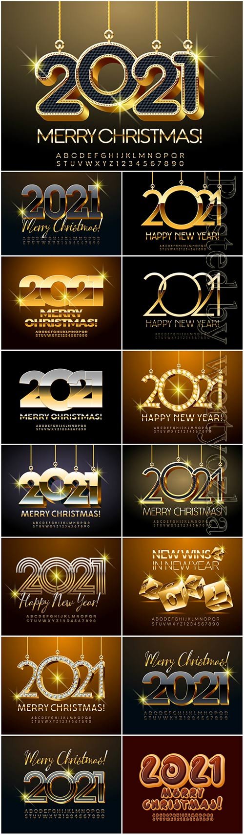 Diamond merry christmas, 2021, alphabet, letters, numbers, shiny, font
