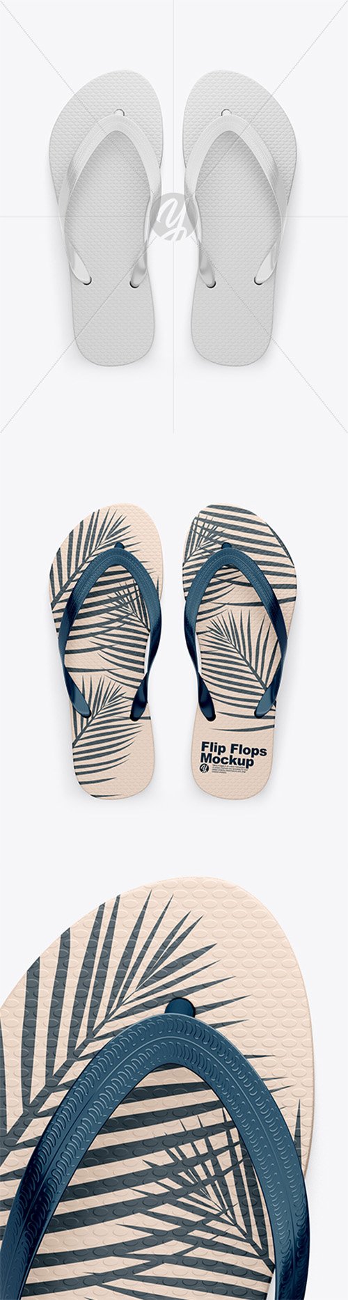 Flip Flops Mockup - Top View 28288 TIF