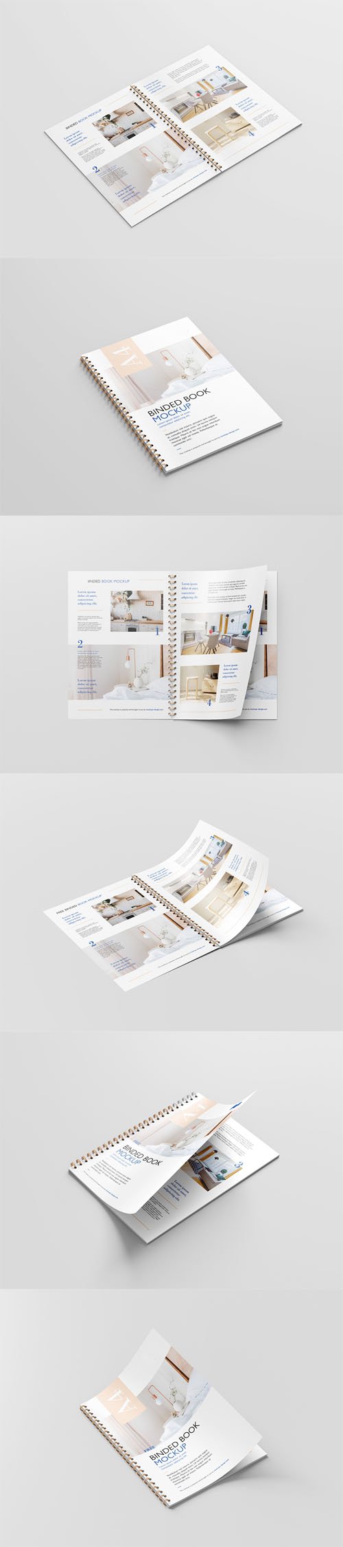 Binded Book PSD Mockup Template