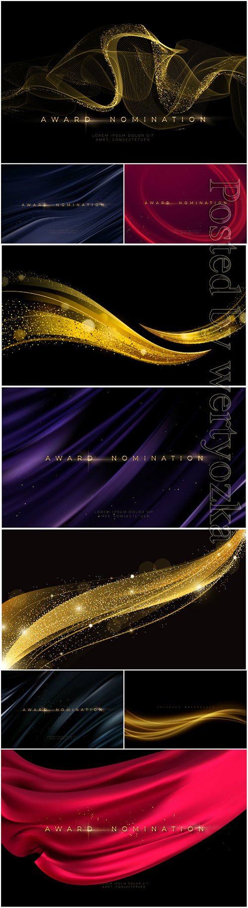Awards ceremony luxurious black vector background