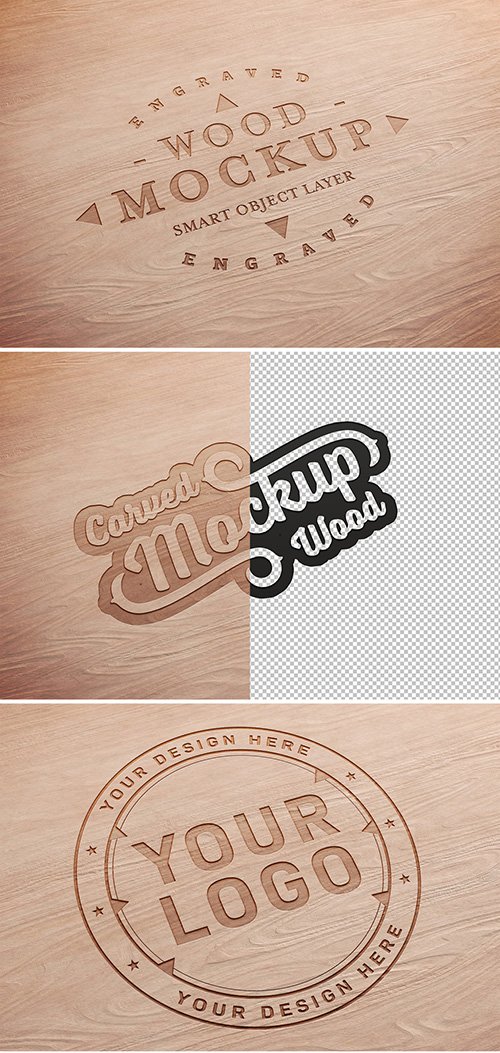 Carved Wood Text Effect Mockup 333527780 PSDT